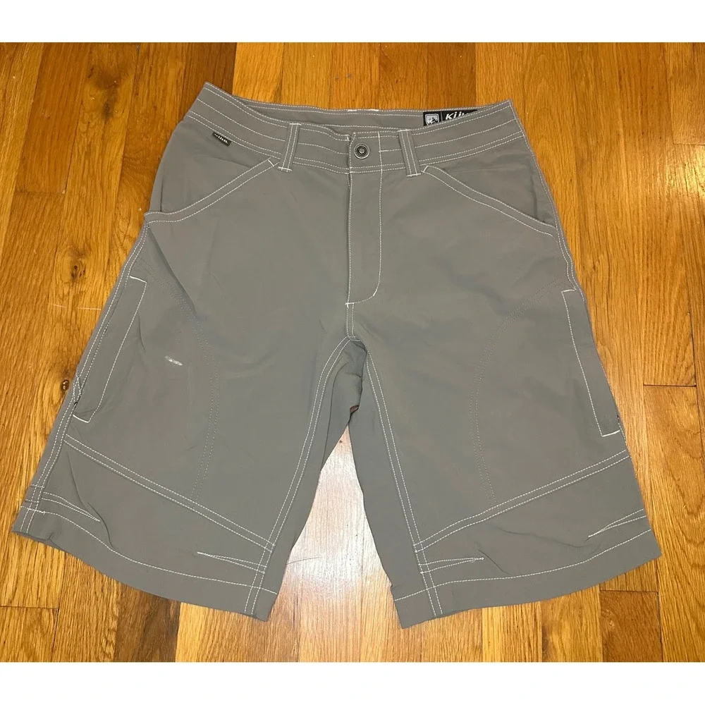 Kuhl Kontra Air Gray Hiking Shorts Men 30 Nylon Stretch Outdoor Cargo